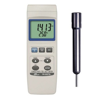 เครื่องวัดค่านำไฟฟ้า tds และอุณหภูมิ lutron รุ่น yk-22cta